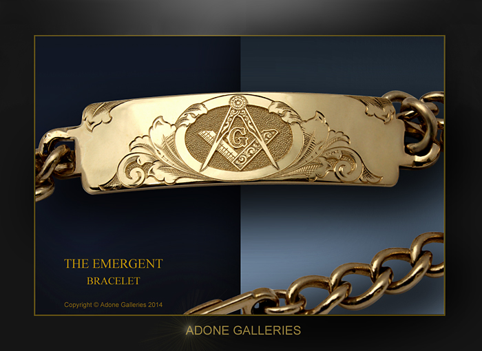 gold Freemason bracelet