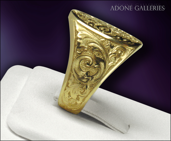 signet ring Caduceus