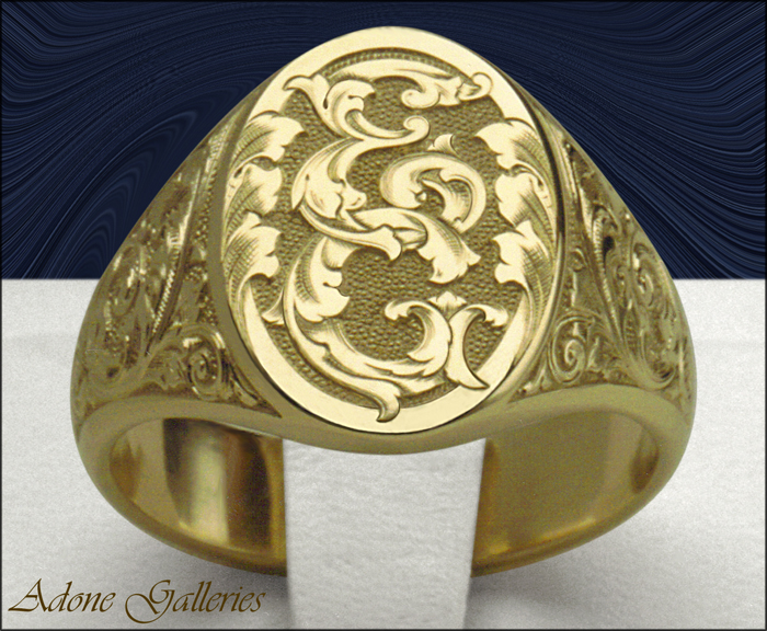 monigram engraved ring