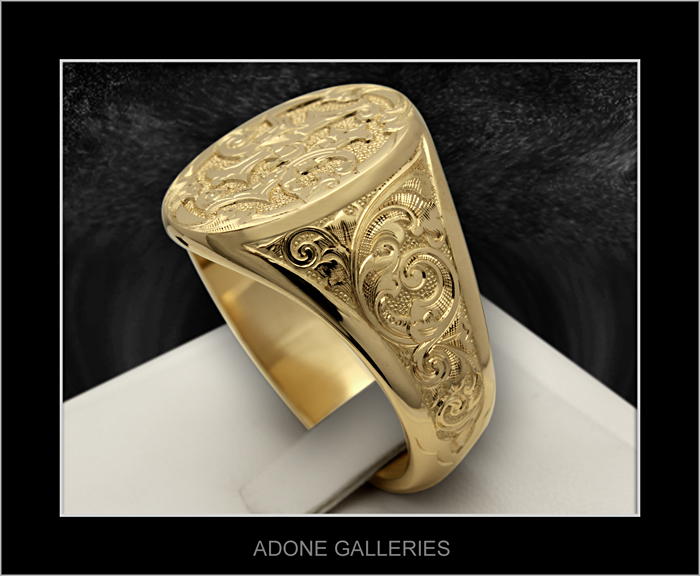 14k monogram rings