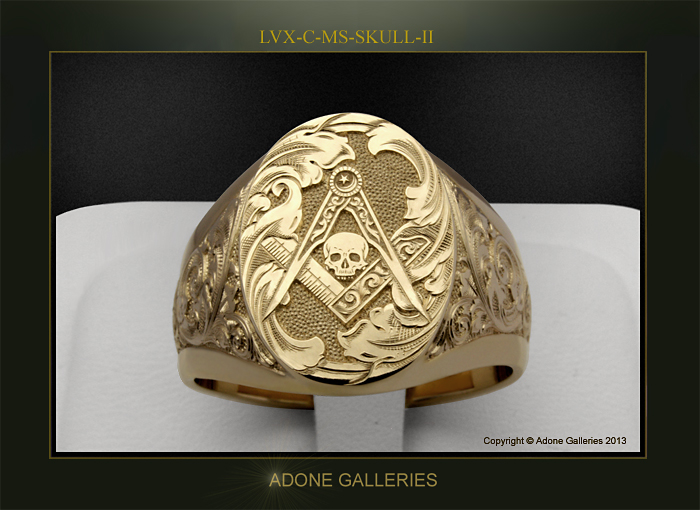 Skull engraved ring