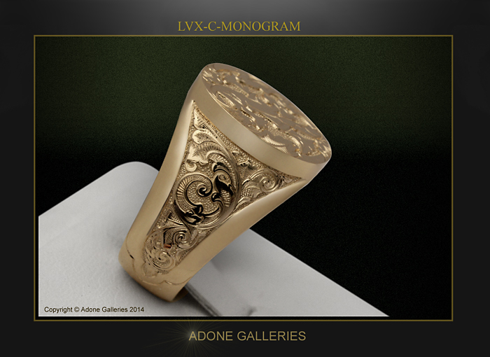 custom monogram ring