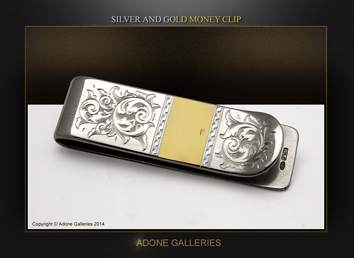 Silver and gold money clip