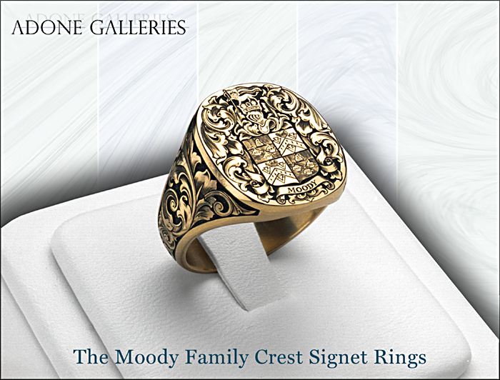14k Gold Family crest ring