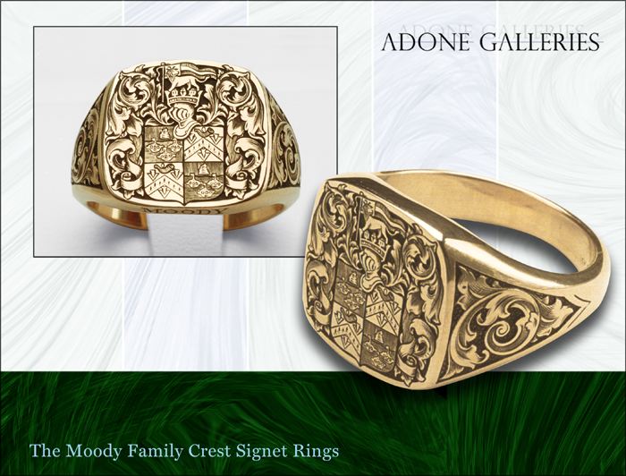 Lady's 14K gold Family Crest ring