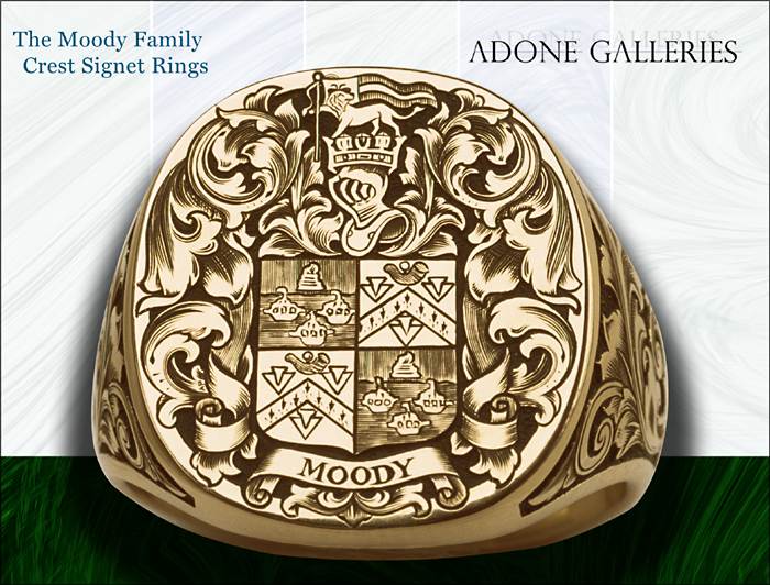 Man's 14K gold Family Crest ring