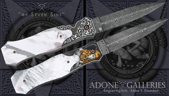 Pearl, Damascus Dagger