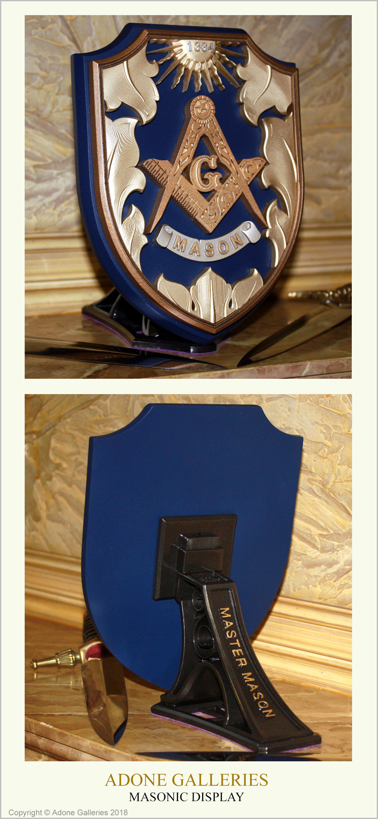 custom sculpted Masonic Display