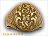 18K Gold signet ring