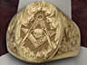 engraved freemason custom rings